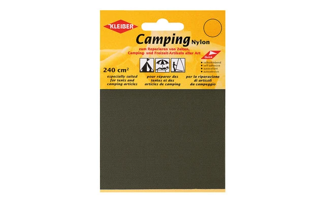 Kleiber Camping Nylon Reparaturflicken Dunkelbraun (2 Stück) 4 Kleiber Camping Nylon Reparaturflicken Dunkelbraun (2 Stück) – Bild 2
