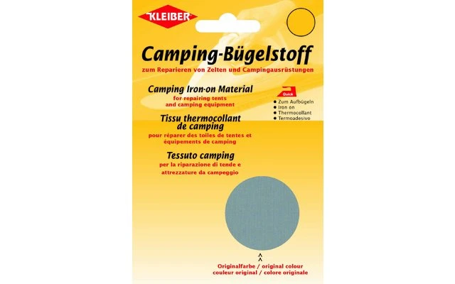 Kleiber Camping-Bügelstoff Aus Original-Zeltstoff Grau 4 Kleiber Camping-Bügelstoff Aus Original-Zeltstoff Grau – Bild 2