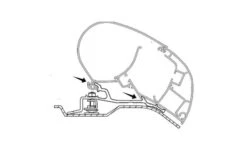 Dometic PR-Adapt Adapter Für Dachmarkisen PR 2000 Und PR 2500 4,0m -Zeltserien Laden 457443 3315962