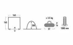 High Peak Mehrzweckzelt Lido -Zeltserien Laden 615331 4452195