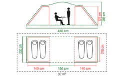 Coleman Spruce Falls 4 Tunnelzelt -Zeltserien Laden 629239 4441127